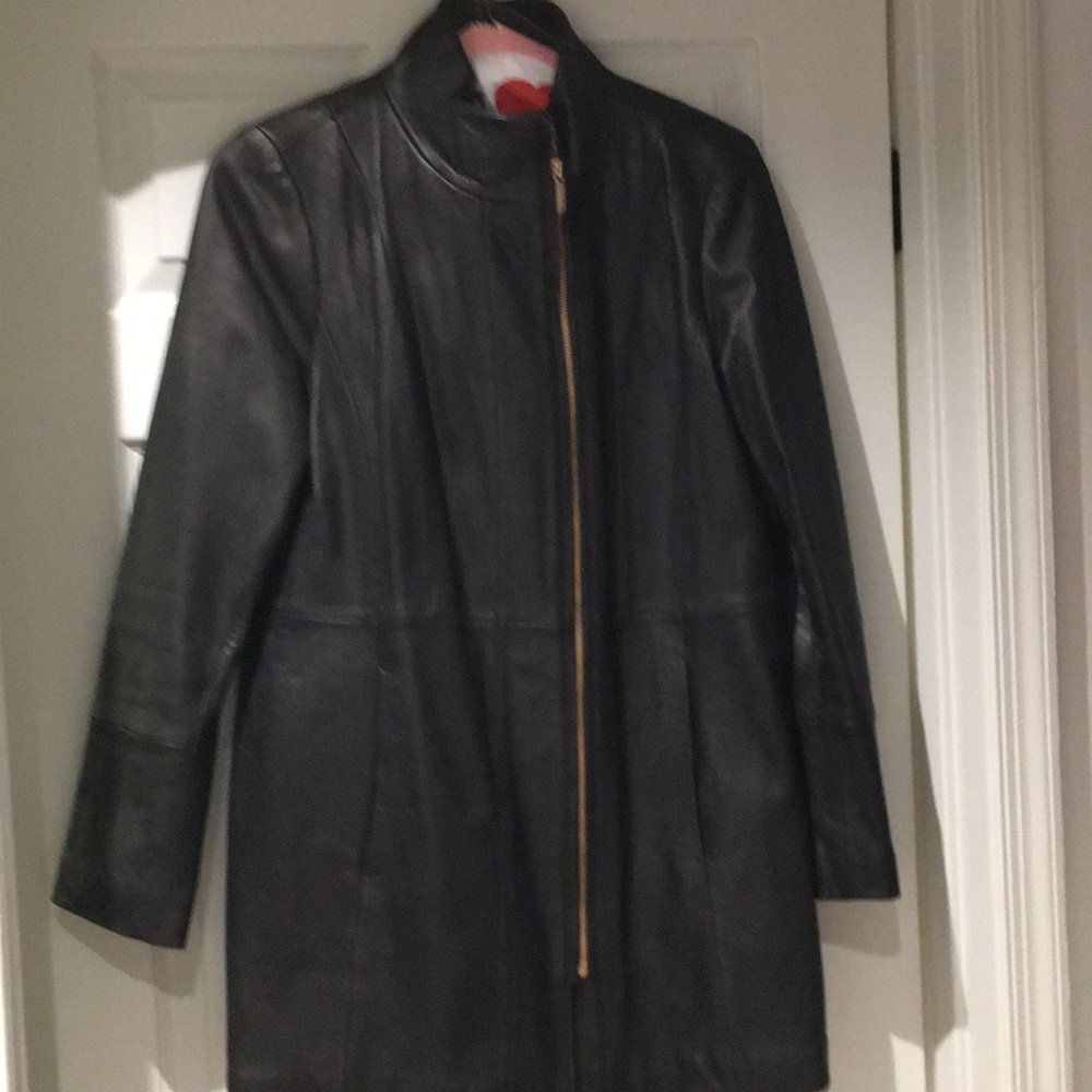 Black leather jacket